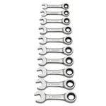 Gearwrench 10 Piece 12 Point Stubby Ratcheting Combination Metric Set. Fixed Price $163.61.