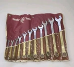 Vintage Husky 4008 11-PIECE Sae Combination Wrench Set Usa Forged Roll Pouch. Fixed Price $64.99.