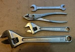 Vintage Proto Adjustable Wrench 8"& 12", Also Plyers Open End Tool Lot. Fixed Price $79.95.