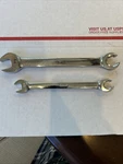 Snap-on Tools RXS20 RXS14 5/8 7/16" Sae 6PT Open End Flare Nut Chrome Wrenches. Fixed Price $35.54.