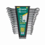 Sata 15 Piece 12 Point Combination Wrench Set Metric Sizes 8MM - 22MM Off Corn. Fixed Price $95.32.