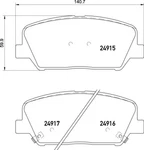 Mintex Front Axle Brake Pad Set, Disc With Acoustic Wear Warning MDB3282. Fixed Price $39.18.
