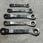 Blue Point By Snap-on Metric Offset Ratcheting Box Wrench 5 Pc RYAM78 7-17MM. Fixed Price $100.00.