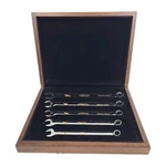 Snap-on Collectors Edition Series 5 Pc Sae Combination Gold Engraved Wrench Set. Fixed Price $140.00.