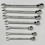 Snap-on SOEXR707 Flank Drive Plus 7PC Ratcheting Reversible Sae Wrench Set Read. Fixed Price $239.99.