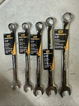 New Gearwrench Full Polish Combination 5PC. 3/8 7/16 1/2 9/16 5/8. Fixed Price $20.00.