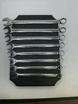 Snap-on Soexm 8 Piece 12-POINT Metric Combination Wrench Set SPB-TS366636. Fixed Price $229.99.