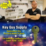 4201-4250. Replacement Key For Craftsman Tool Box Locks. Pre Cut Your Code.. Fixed Price $7.29.
