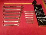 Sears Craftsman 10 Pc Combination Wrench Set 94496 With Pouch Vtg Usa. Fixed Price $109.95.