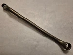 Vintage (1942) Blue X-1214, 3/8" 7/16" 12-POINT Offset Box Wrench Usa. Fixed Price $7.50.