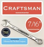 Craftsman 7/16" Combination Wrench Polished 12 Point Cmmt 44694 New. Fixed Price $9.44.