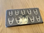 Snap On 210FRHMA Piece 3/8IN Metric Crow Foot Wrench Set - New. Fixed Price $274.99.