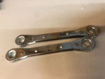 Lot Of Vintage Duro Indestro 1/2 9/16 Box End Ratcheting Wrench 0703A #gf. Fixed Price $32.94.