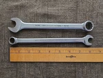 Proto Wrenches Lot Of #1222 11/16" 12PT Combo And #1216-L 1/2" Usa. Fixed Price $21.99.