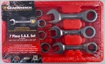 Gearwrench Pc. Stubby Combination Ratcheting Set Sae 9507D. Fixed Price $50.00.