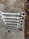 Used Blue Point Snap On Ratcheting Wrench Set 8MM-19MM. Fixed Price $225.00.