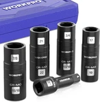 Workpro 1/2" Impact Lug Nut Set 5PCS Flip Cr-mo + 3" Extension. Fixed Price $33.80.