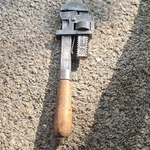Vintage Bonney Adjustable Pipe Wrench Serrated Jaw Steel Wood Allentown Pa Usa. Fixed Price $29.99.
