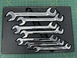 Snap-on Tools Vsm 7PC Metric 10MM-17MM 4-WAY Angled Head Open Wrench Set Usa. Fixed Price $219.99.