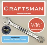 9/16" Craftsman Tools Combination Wrench 7.25" Polished Chrome 12-PT CMMT44696. Fixed Price $9.48.