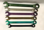 Pittsburgh Pro Geartech 6 Piece Standard Ratcheting Color Combo Wrench Set B2. Fixed Price $30.00.