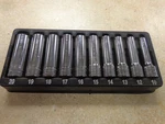 Snap-on 310TSM Pc 1/2" Drive 6 Point Metric Flank Deep Socket Set. Fixed Price $221.99.