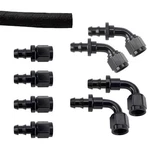 Speedway Black Socketless Push-on Hose End Fitting Kit, -6AN. Fixed Price $172.99.