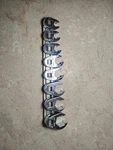 Snap-on Pc 3/8" Dr 6/POINT Sae Flank Flare Nut Crowfoot Wrench Set. Fixed Price $149.99.