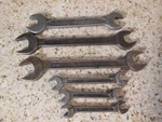 Vintage Westline Sold By Western Auto Open End Wrenches 6 Pieces. Fixed Price $16.00.