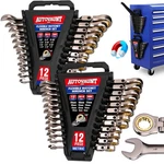 24PC Flexible Ratchet Wrench Combination Set Sae Metric Open & Ring Spanner Cr-v. Fixed Price $119.99.
