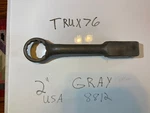 Gray Tools 8811 2" Striking Face Box Wrench, 45 Offset Head. Fixed Price $50.00.