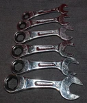 Mac Tools RWS6 (19-9) 6PC Sae Stubby Reversible Ratcheting 6PT Wrench Set. Fixed Price $124.99.