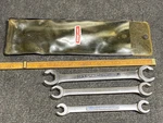 Vintage Craftsman 3PC Sae Flare Nut Line Wrench Set 4433 -v- With Case Usa. Fixed Price $35.00.