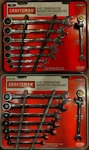 Craftsman 16-PIECE Ratcheting Combo Wrench Set 12-POINT Sae Metric 22984 & 22985. Fixed Price $165.00.