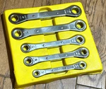 Mac Tools Double Ratcheting Box End Wrench Set Lot Yellow Tray Usa. Fixed Price $190.00.
