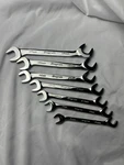 Snap On Tools SVSM807A 7PC Metric Flank Drive Plus 4 Way Angle Wrench Set 10-17. Fixed Price $193.44.