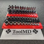 Snap-on Tools New 46PC 3/8" Drive 12PT Metric & Sae Shallow Deep Socket Sets. Fixed Price $1349.95.