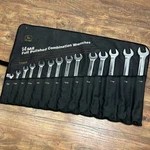 John Deere 14 Pc Sae Full Polished Combination Wrench Set W/pouch TY24215. Fixed Price $517.50.