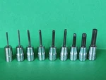 Snap On 9 Pc Dr. Sae Hex Driver Bit Socket Set 1/16"-1/4" V6. Fixed Price $85.00.