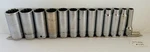 Snap On Tools 313SYA 1/2" Drive Sae Piece Deep 12PT Socket Set #349. Fixed Price $289.99.