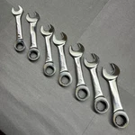 Matco Tools SGRBSM10T Stubby Ratcheting Wrench Set Made Usa. Fixed Price $104.00.