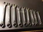 S-k Usa 9 Piece Metric Combination Wrench Set 7 8 10 11 12 13 14 15 16 Mm Pt. Fixed Price $64.95.