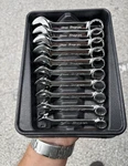 Snap-on Metric 10PC Stubby Wrench Set 10MM-19MM Chrome Steel OEXSM710B. Fixed Price $165.00.