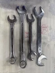 2 Drop Forged Angle Open End Wrenches, Combination Wrenches.. Fixed Price $20.00.