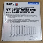 Matco 11PC 30/60 Metric Open Angle Wrench Set 8-19MM SROEA11MS. Fixed Price $327.95.