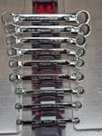 Snap On 9PC Sae Short Offset Double Box End Wrench Set, Part# XS609B. Fixed Price $225.00.