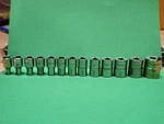 13 Pc. Snap-on 110TMY Socket Set 1/4" Dr. 6 Pt. 1/8" 5/8" TM04-TM20 H3. Fixed Price $119.00.