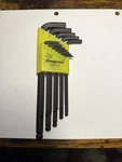 Snap-on Tools Usa New 13PC Sae L-shaped Screwhold Ball Hex Wrench Set AWBPH13. Fixed Price $84.99.