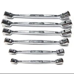 Snap-on Double End 12-POINT Flex-head Sae Wrench Set Tools Usa Lot (6). Fixed Price $250.00.