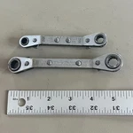 Blue-point Metric Offset Ratcheting Box End Wrench 2 Pc 7MM-10MM By Snap On. Fixed Price $35.00.